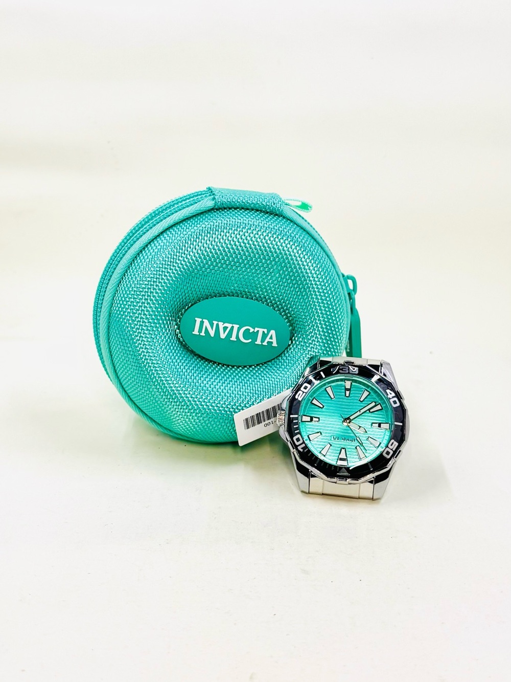 Invicta Men's Specialty Silver Bracelet Watch W/Teal Green Face 44mm & Case NWT
